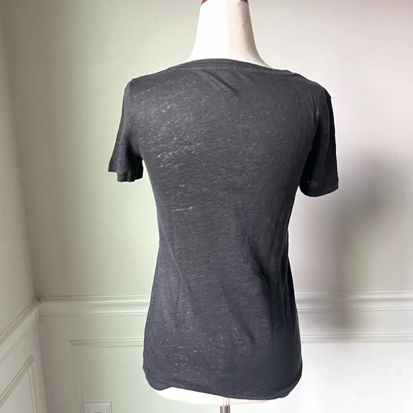 J.Crew 100% linen v neck short sleeve tee size XXS NWT - Picture 8 of 10